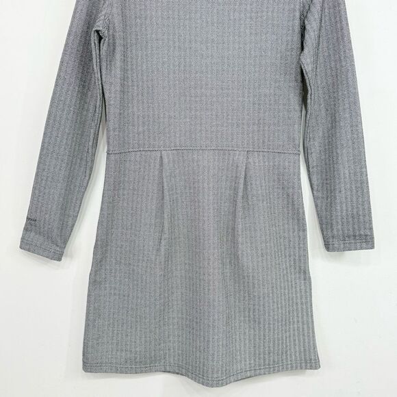 Patagonia Gray Herringbone Long Sleeve Casual Athleisure Performance Dress - Picture 13 of 16